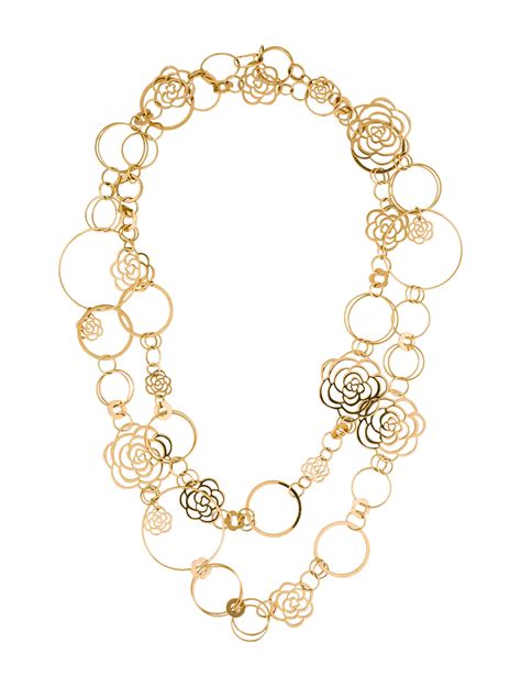 chanel camelia necklace price|Chanel flower necklace.